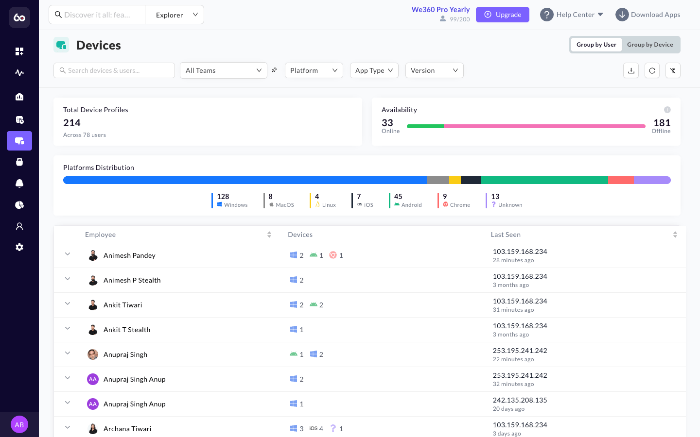 Device inventory